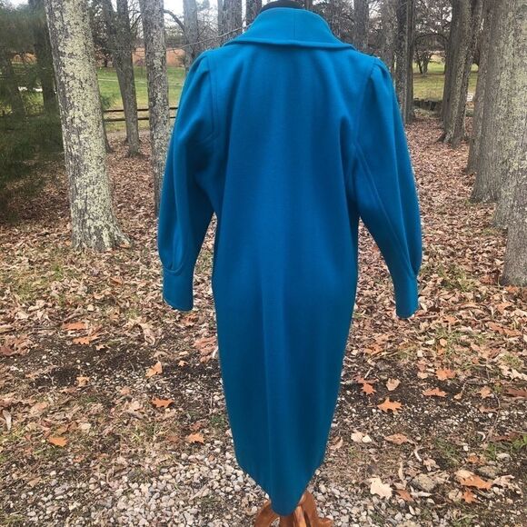 Vintage Ashley Scott Size 6 100% Wool Aqua Coat!! - Picture 8 of 16